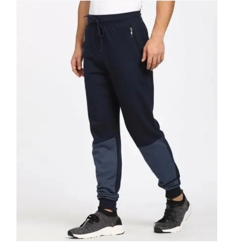 HOLLISTER Colorblock navy Logo Fleece Jogger men’s size XS